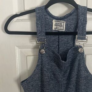 Casual Heather Gray Maxi Pinafore Dress
